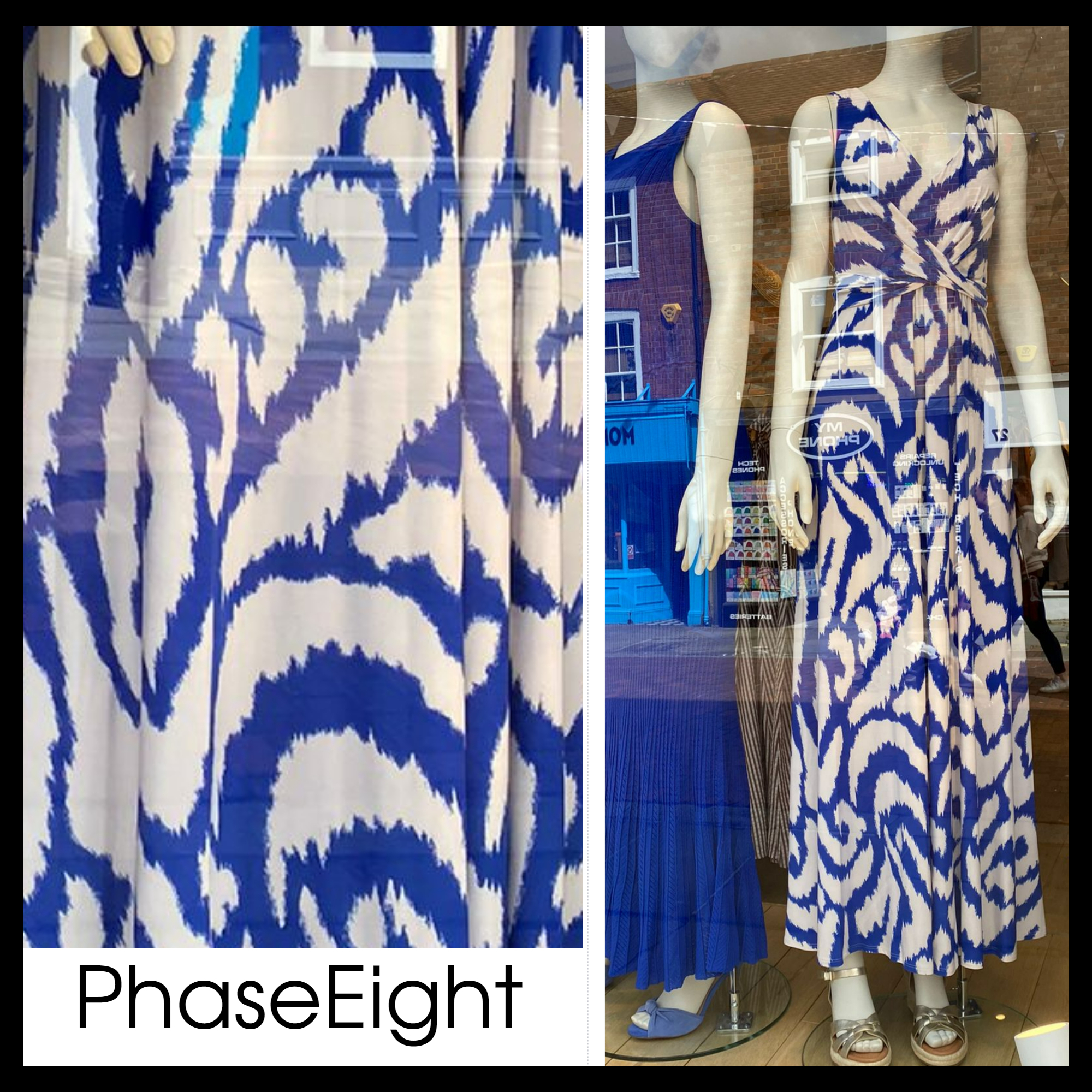 【Phase Eight】英国発！ Artemis Jersey Print マキシ Dress