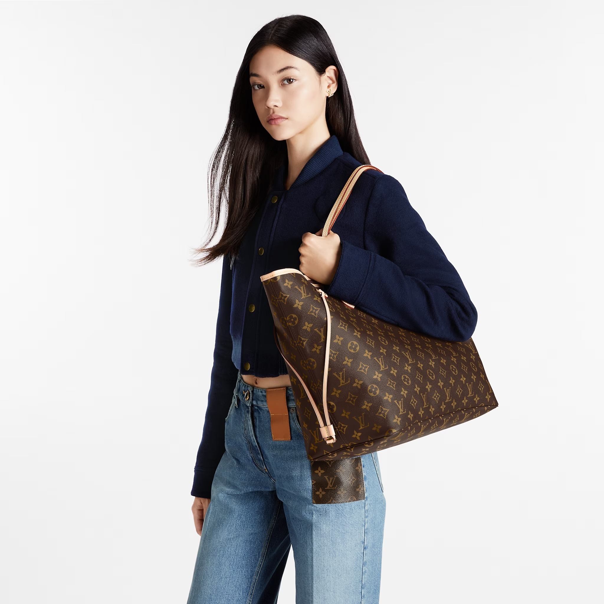 トートバッグ Louis Vuitton Neverfull Monogram MM Cerise Lining M41178