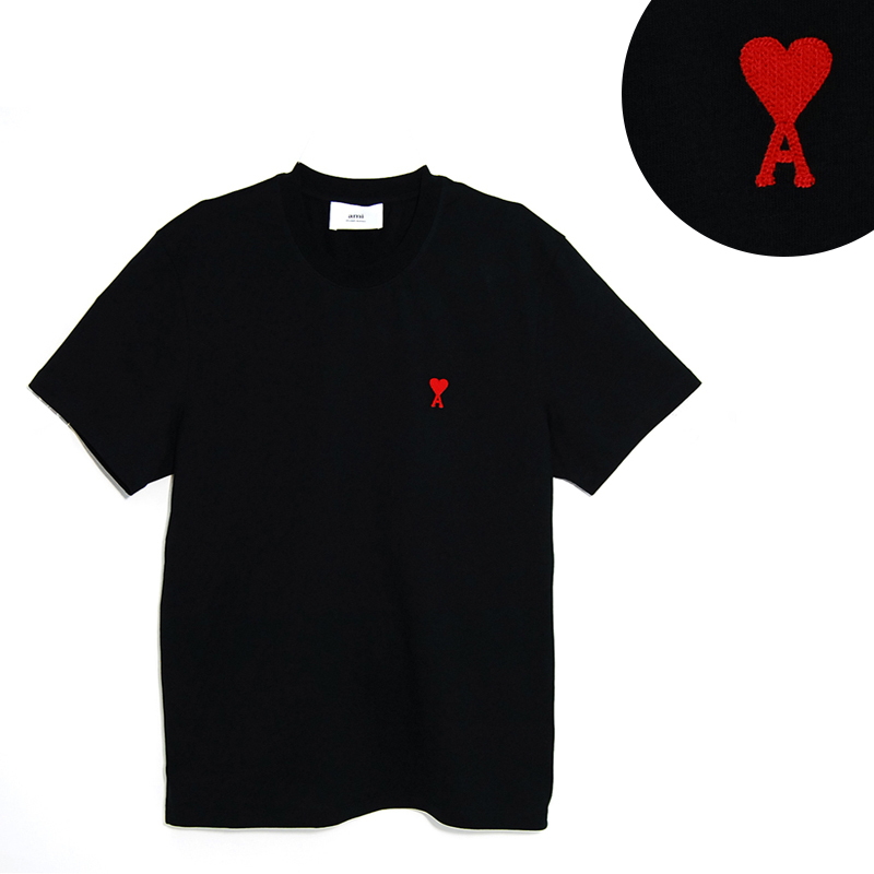 関税負担なし☆AMI PARIS アミ パリス ハート ロゴ Tシャツ