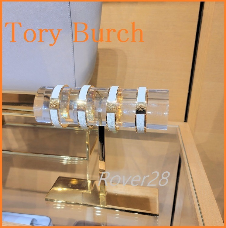 【TORY BURCH】キレイめ バングル ☆ SMALL LEATHER INLAY CUFF