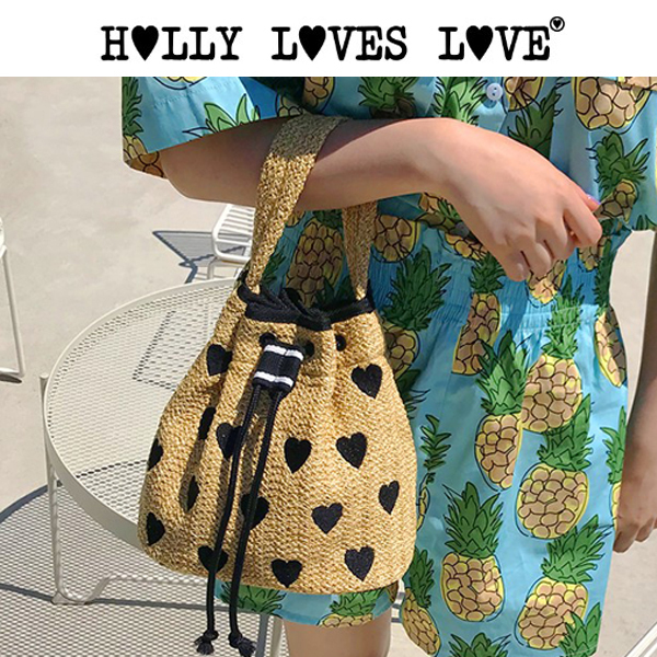 ハンドバッグ HOLLY LOVES LOVE BLACK SUMMER BUK197