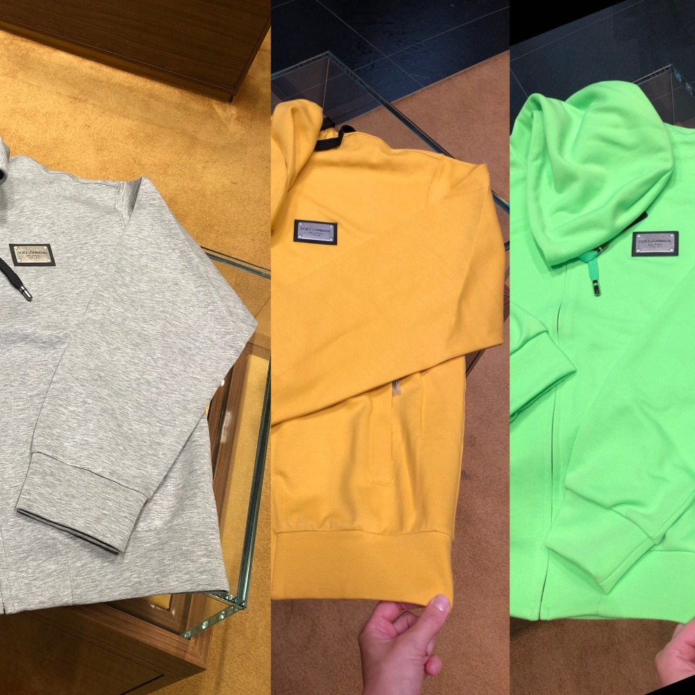 DOLCE&GABBANA プレートロゴフーディパーカー
