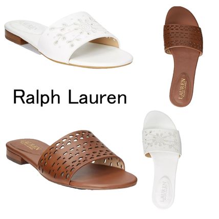 【ラルフローレン】FREDDI レザーサンダル ミュール★ Ralph Lauren☆クロス レザーサンダル Freddi (LAUREN RALPH
