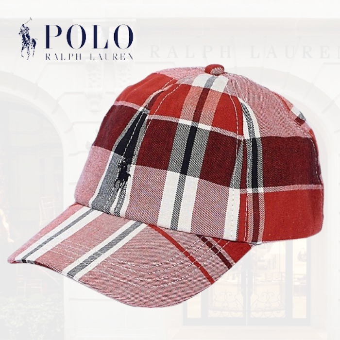 通販激安 【Polo Ralph Lauren】チェック柄 ベースボールキャップ