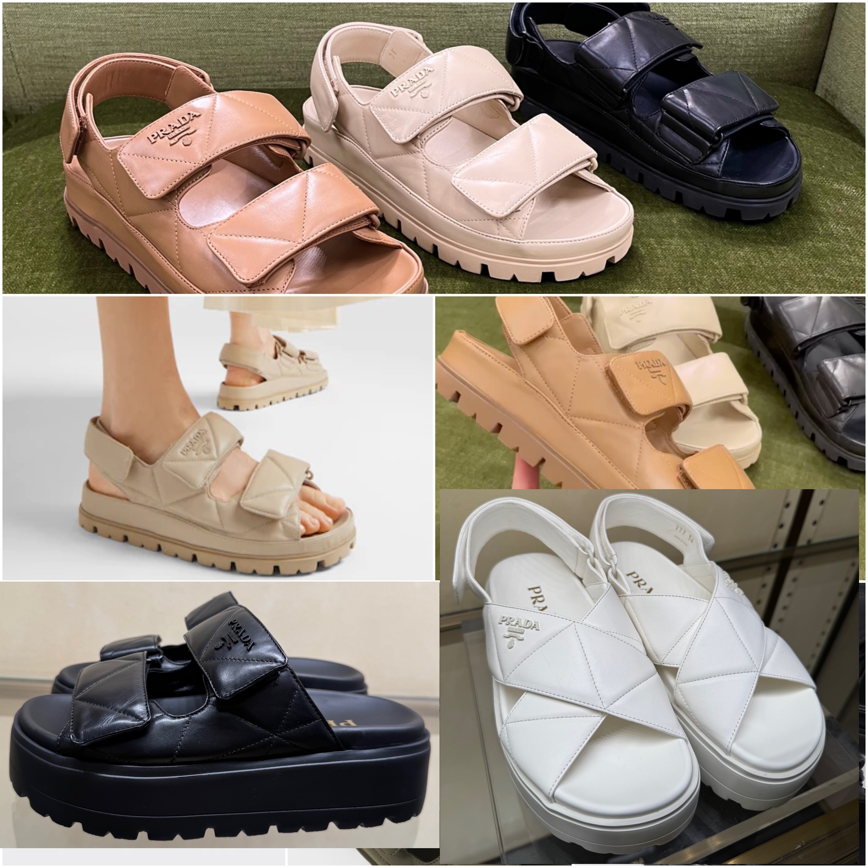 PRADA【入手困難】大人気★パデッドナッパレザー サンダル★全色