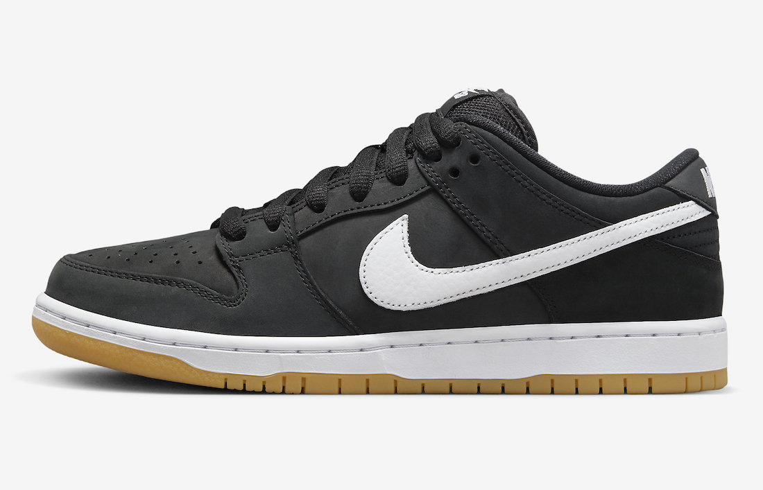 スニーカー Nike SB Dunk Low Pro Black White-Black-Gum Light Brown