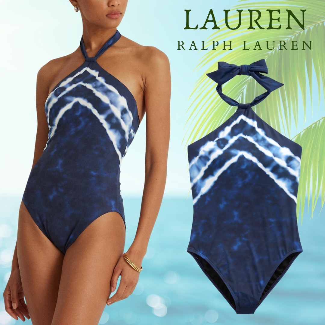オリエンタル【LAUREN Ralph Lauren】絞り染め風 ワンピース水着