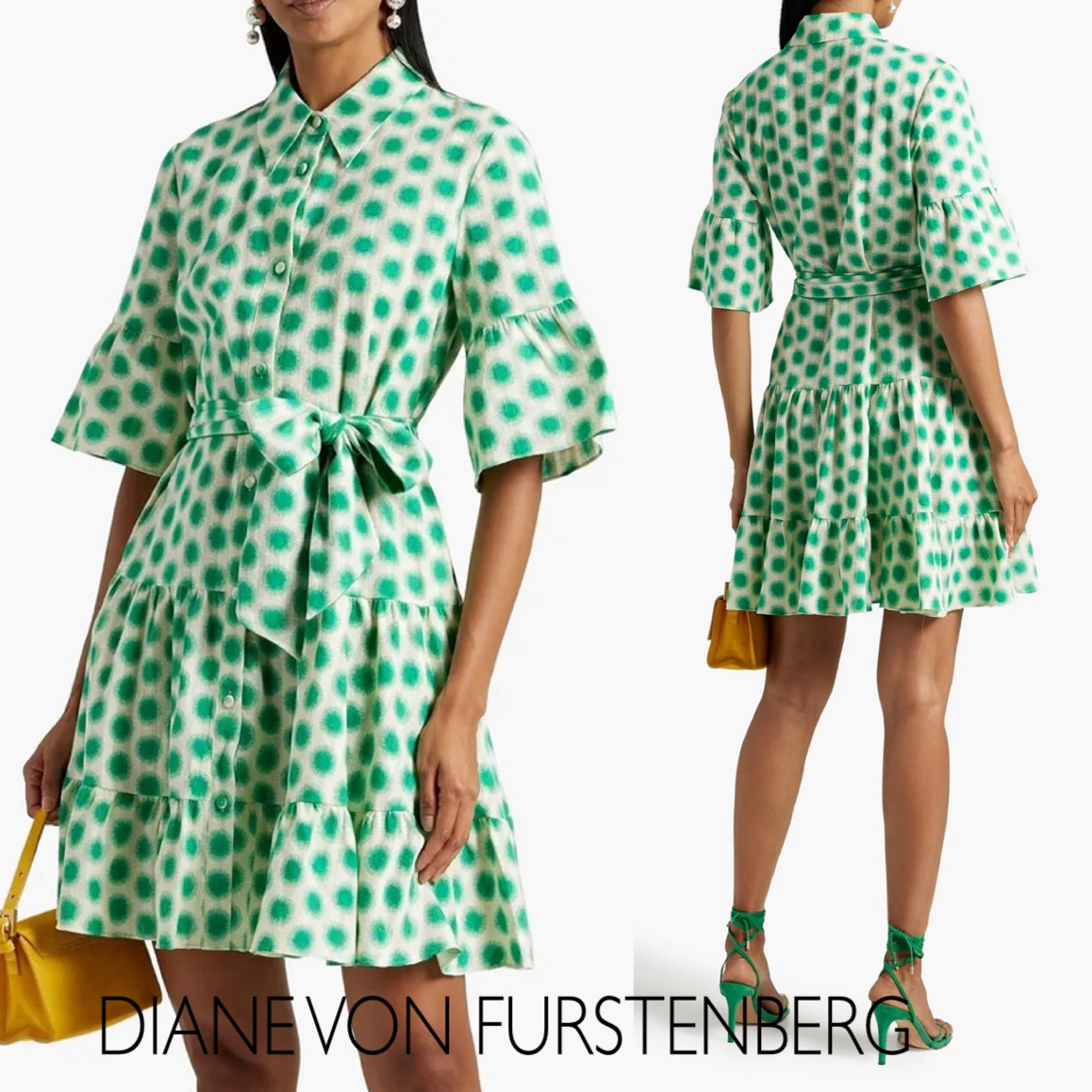 コットン★シャツワンピース★ミニ丈★ DIANE VON FURSTENBERG