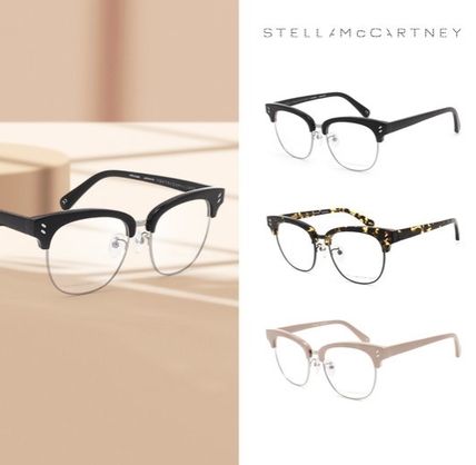 Stella McCartney Eyeglasses Unisex Square Combination Frame Eyeglasses