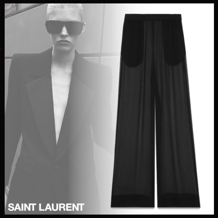 SaintLaurent 23SS《ラージパンツ》オーガニックシルク DHL 直営