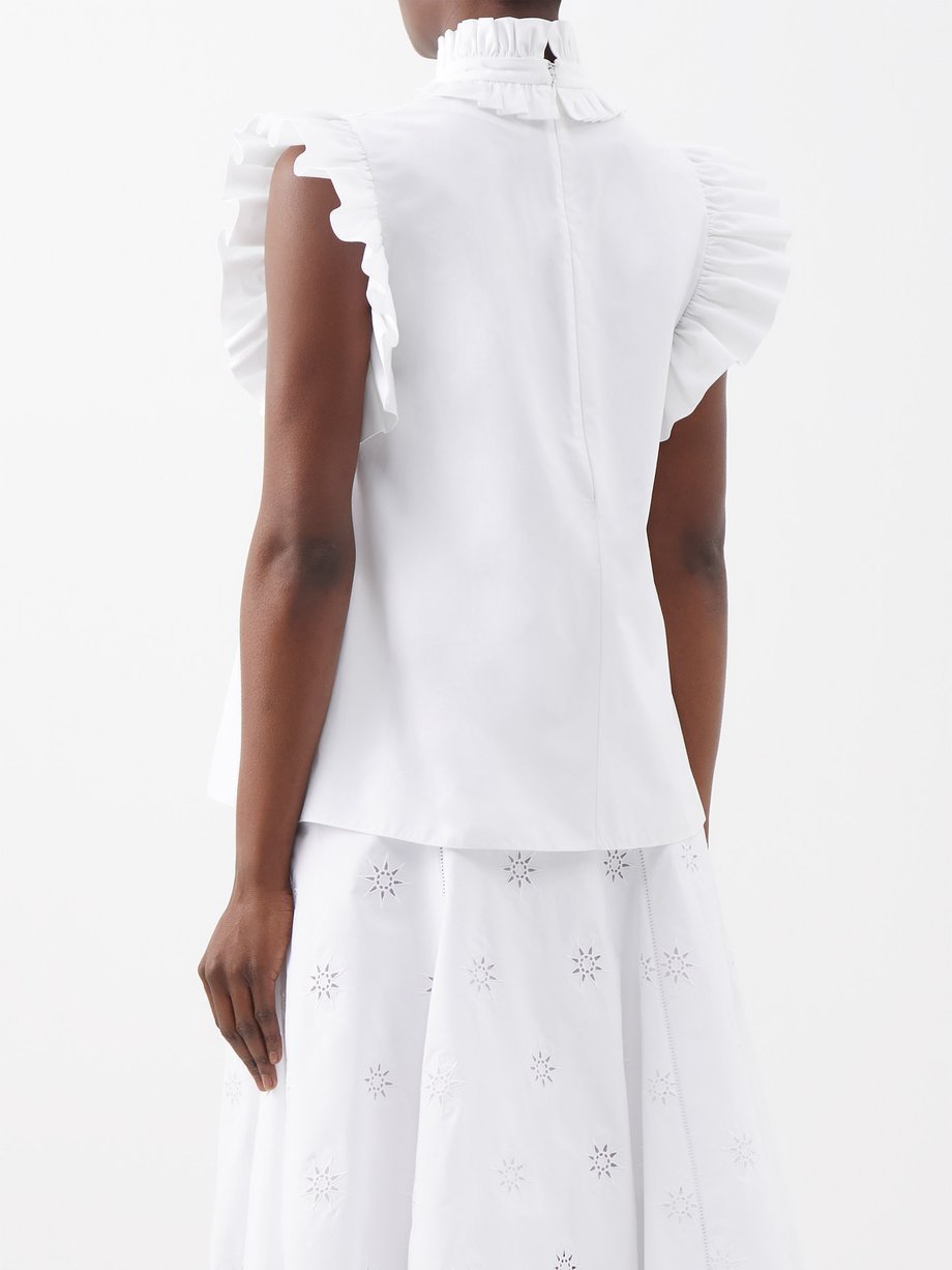 JIL SANDER フリルトリム コットンブラウス (Jil Sander/ブラウス