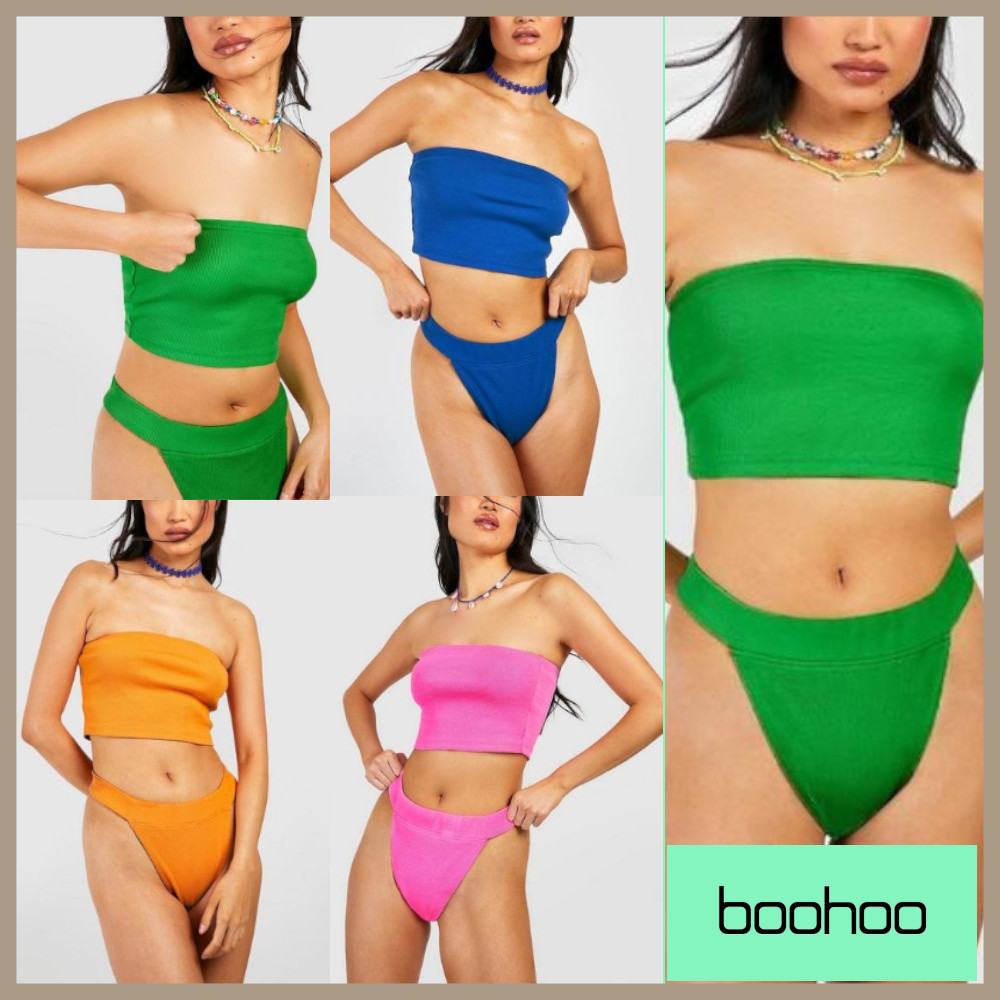 ★boohoo★ ジム ウェア バンドゥ アンド タンガ パンツ セット