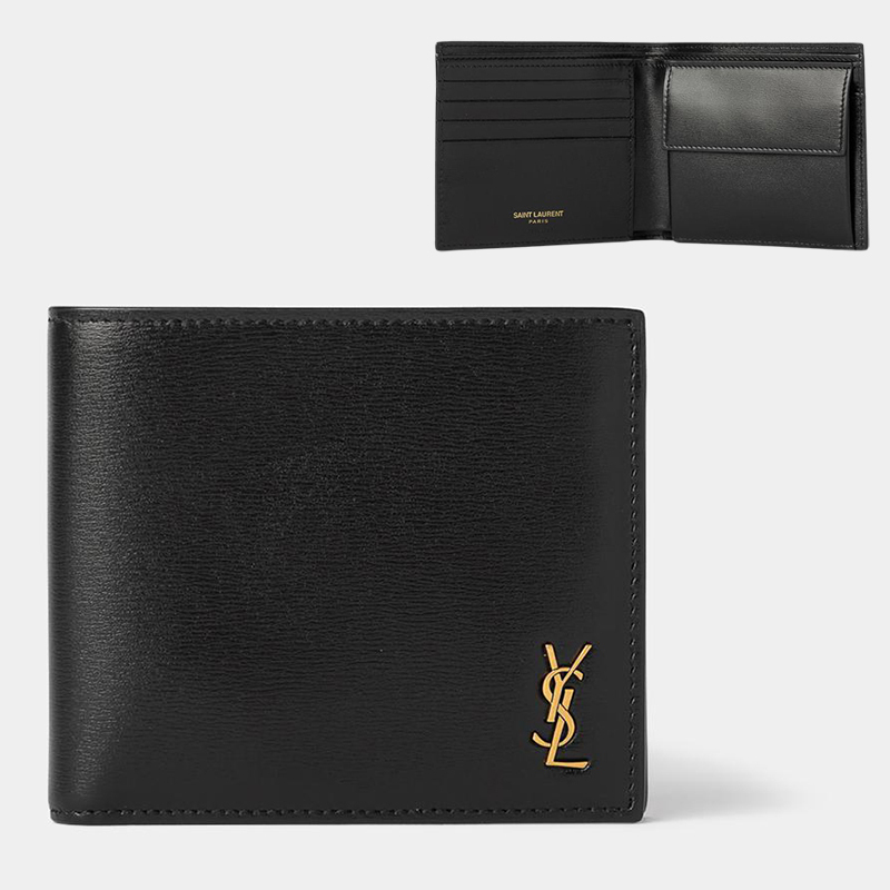 関税送料込み- SAINT LAURENTメンズ 折りたたみ 財布