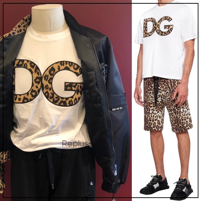 【Dolce&Gabbana】モノグラム ロゴプリント Tシャツ コットン