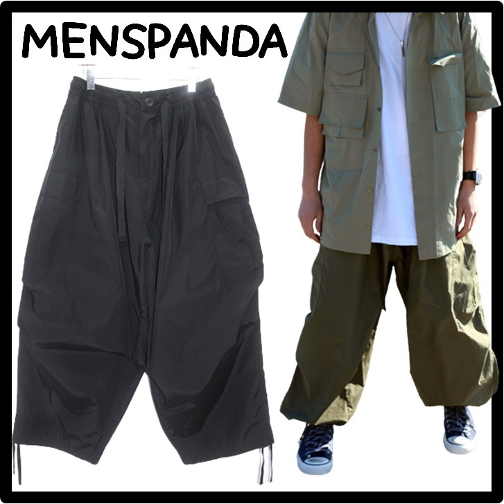 BTSテヒョン着用★Menspanda★MASS WIDE BIG CARGO BALLON PANTS