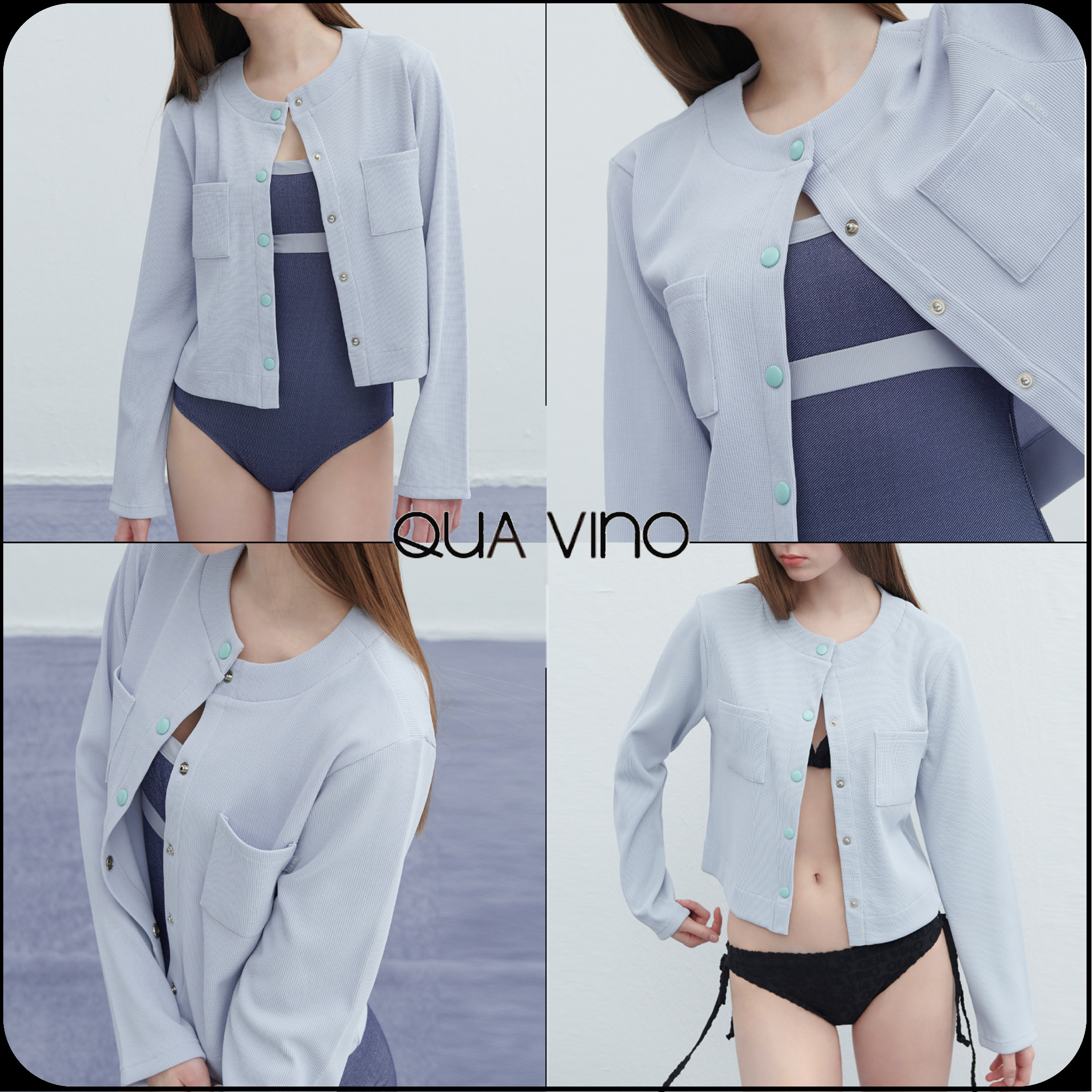 [QUA VINO]★Sky Madeleine Loose Fit Rash Guard VER.2