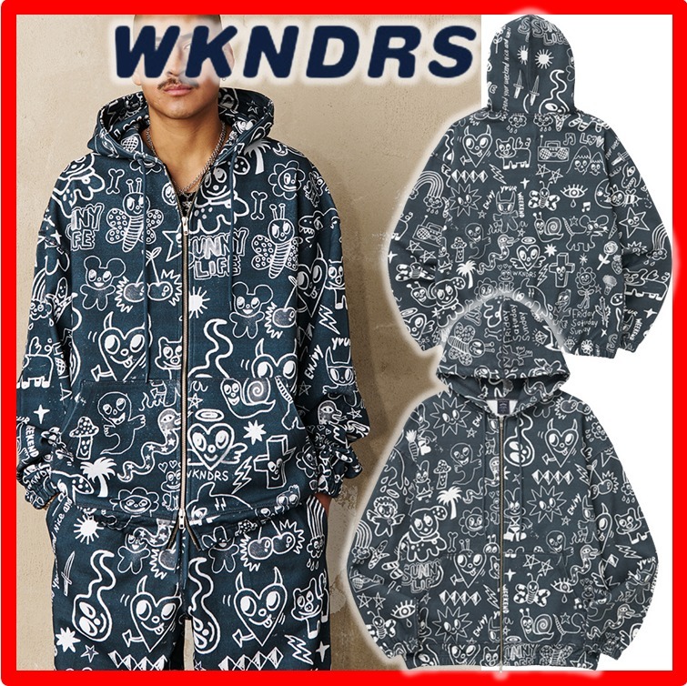 ★23SS★【WKNDRS】★ISCREAM HOODIE ZIPU.P★関税込★
