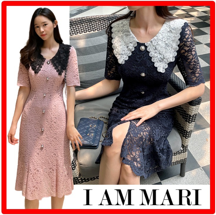 ☆【I AM MARI】☆ラグジュアリーダブルレースワンピー.ス☆