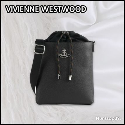 Vivienne Westwood Shoulder Bags Casual Style Street Style Plain Leather Party Style