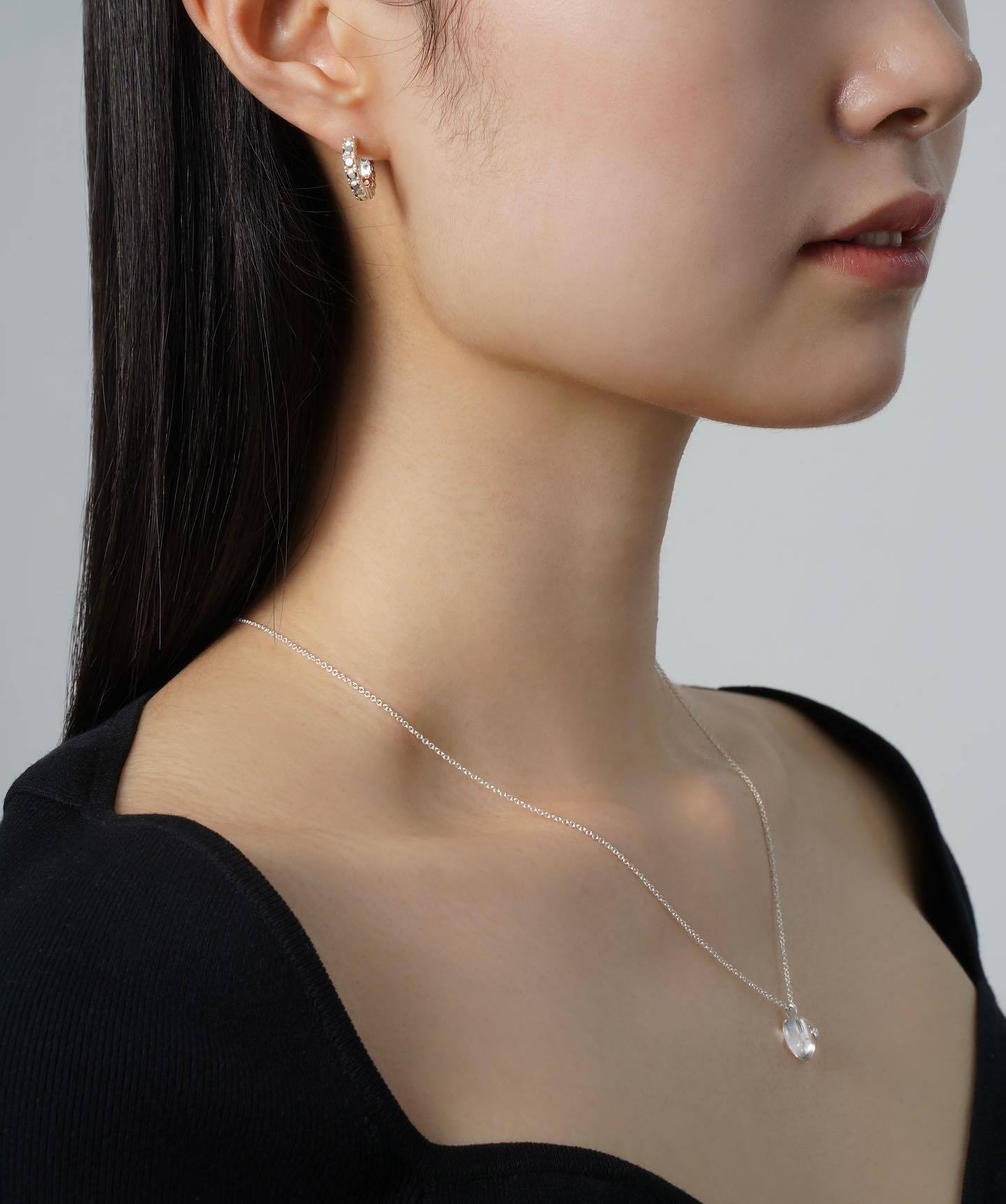 [COLD FRAME] / ☆ COLORLESS SILVER HEART PENDANT NECKLACE