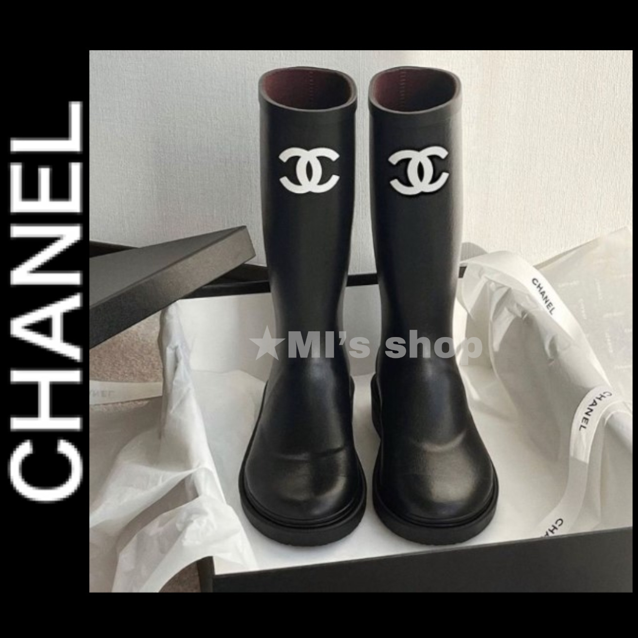 安価 【雨の日だってお洒落に決めたい☆】CHANEL レインブーツ | www