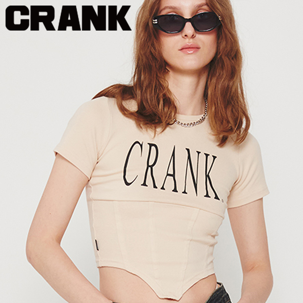 ★CRANK★BASIC LOGO CORSET TOP_BE★正規品/韓国直送料込/人気