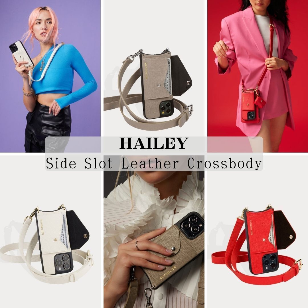 人気☆サイドスロット【BANDOLIER】HAILEY レザー スマホケース