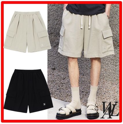ハーフ・ショートパンツ WOOALONG Signature relax half pants MELANGE GREY SF2DHP329M Signature summer half pants - BLACK - WOOALONG | 60% - Asian
