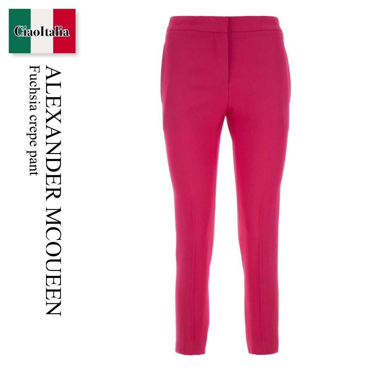 パンツ Alexander Mcqueen Fuchsia Crepe Pant