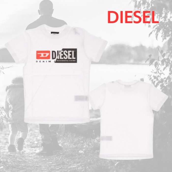 【DIESEL】 キッズ ロゴプリント Tシャツ クルーネック シンプル