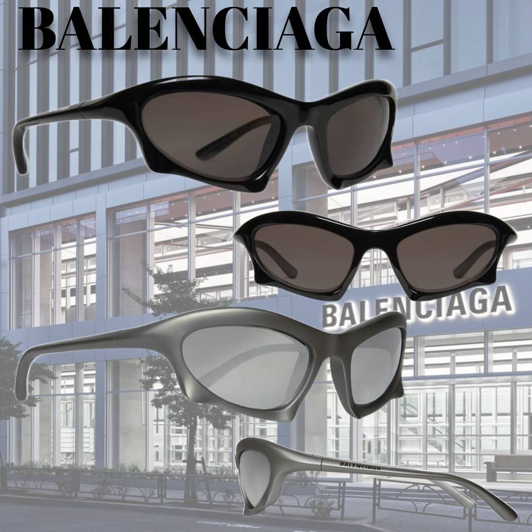 BALENCIAGA】ロゴ☆サングラス☆BAT RECTANGLE SUNGLASSES (BALENCIAGA