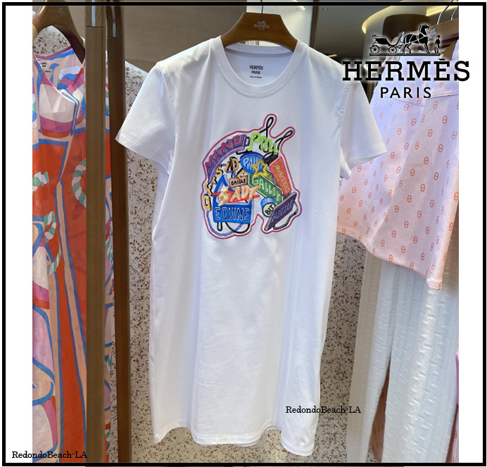 【カラフル刺繍で気分が上がる】★HERMES★ワンピース
