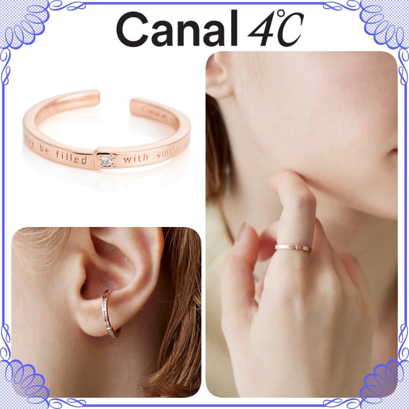大人気!! Canal 4℃ シルバー ストレートライン リングカフ