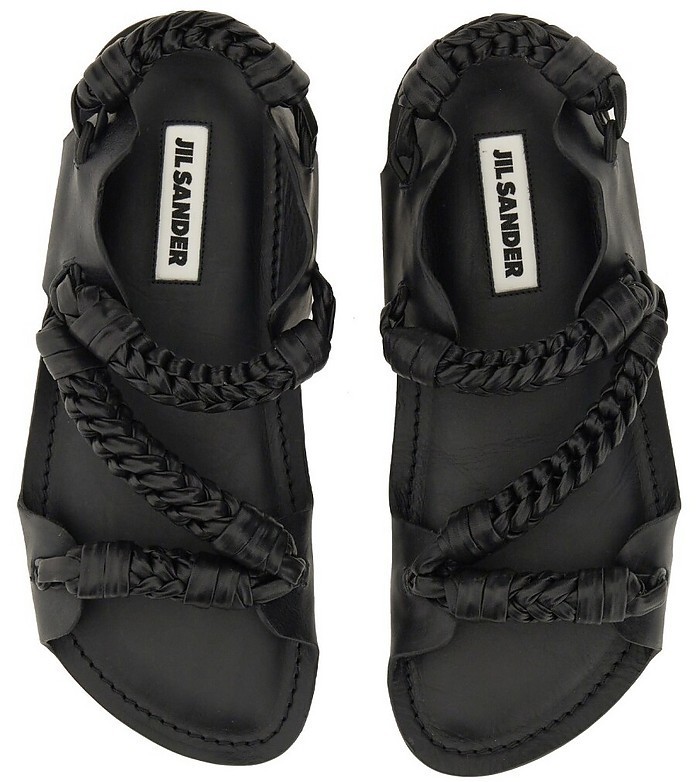 JIL SANDER / ジル サンダー編み込みレザーサンダル