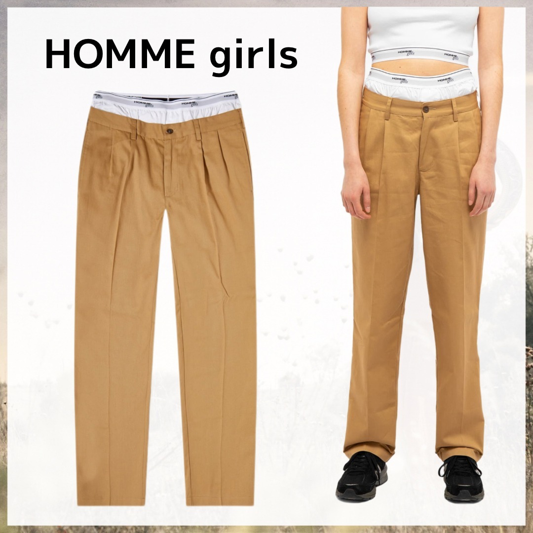 最安値に挑戦中 関税込み HOMMEGIRLS ボクサー トラウザーズ カーキ