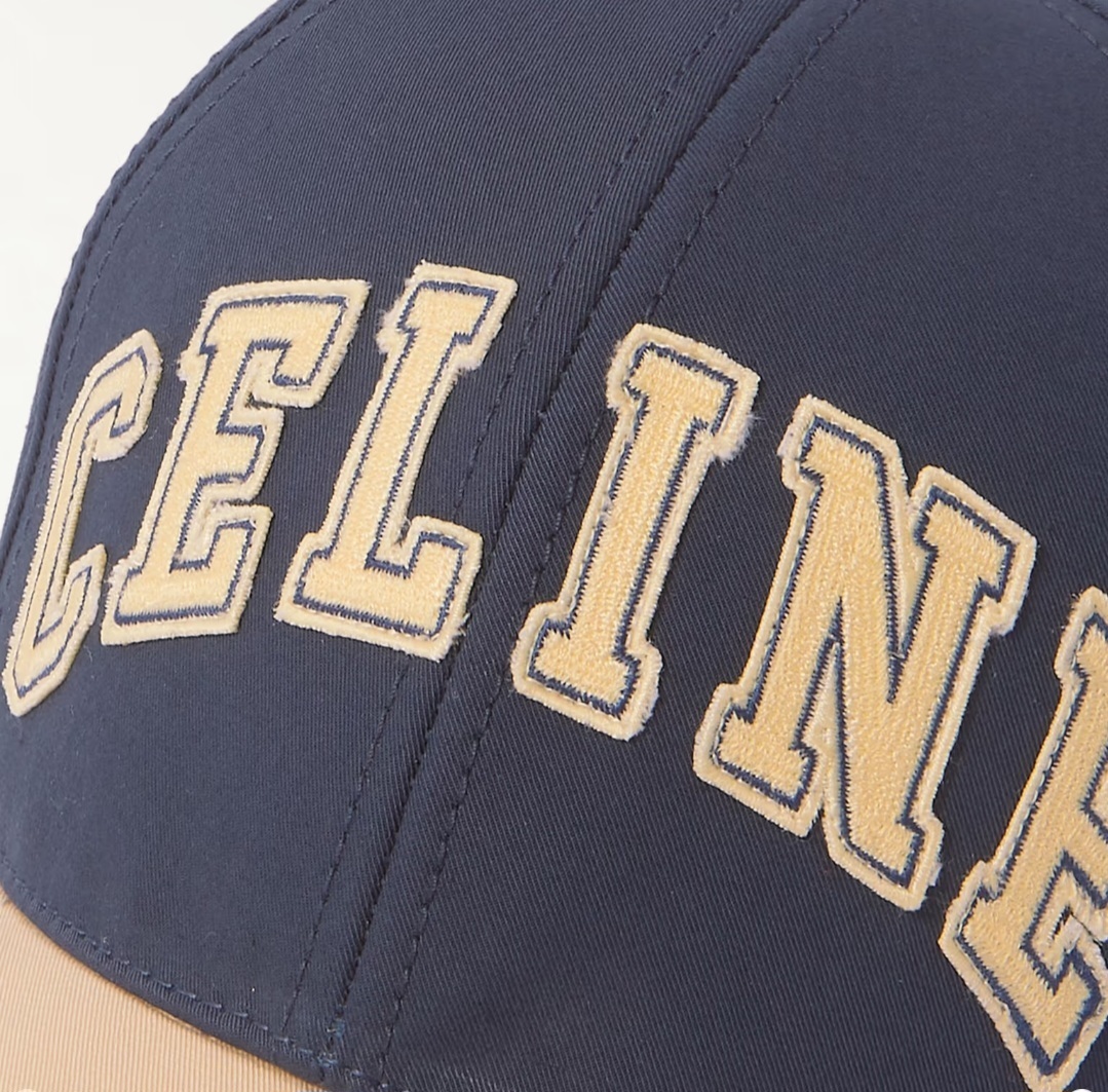 国内発 セリーヌ CELINE COLLEGE パッチ ベースボールキャップ