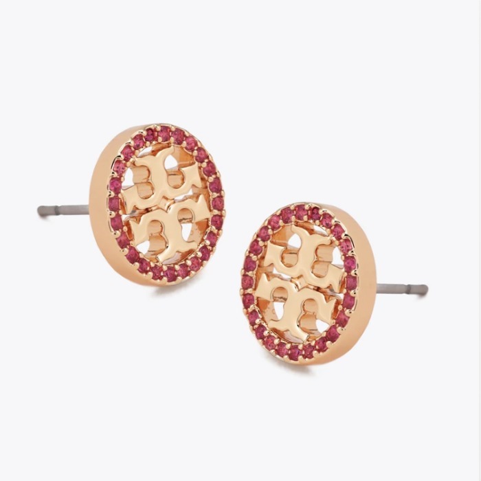 **Tory Burch** ミラー パヴェ スタッズ ピアス Giftにも☆ Tory Burch** ミラー パヴェ スタッズ ピアス Giftにも☆