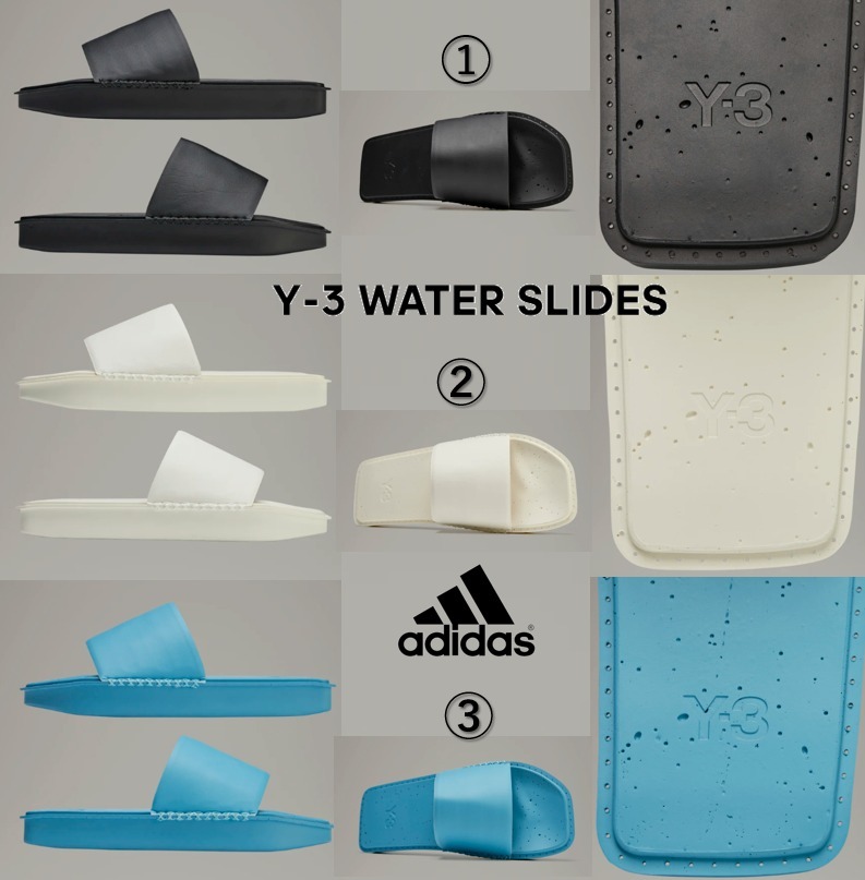 夏先取り☆Y-3コラボ☆アディダス Y-3 WATER SLIDES☆選べる3色