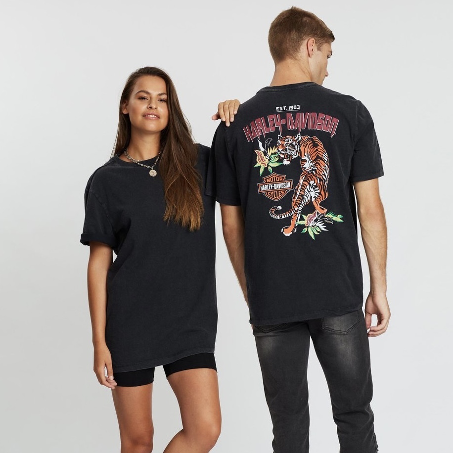 Harley Davidson ユニセックス プリント Tシャツ 関税送料込