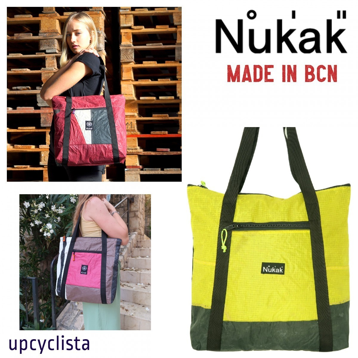 軽量で丈夫☆UPCYCLE*XL*トート*スペイン発【NUKAK】SACO KITE