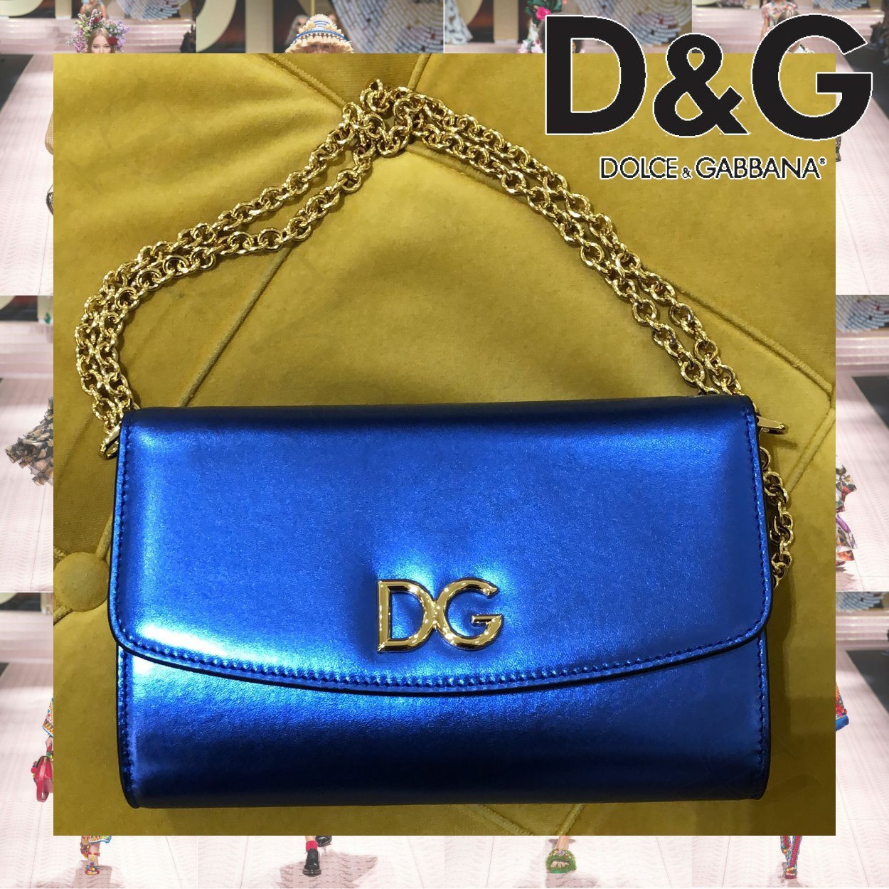 Dolce&Gabbana DGロゴ ミニ クロスボディバッグ ブルー