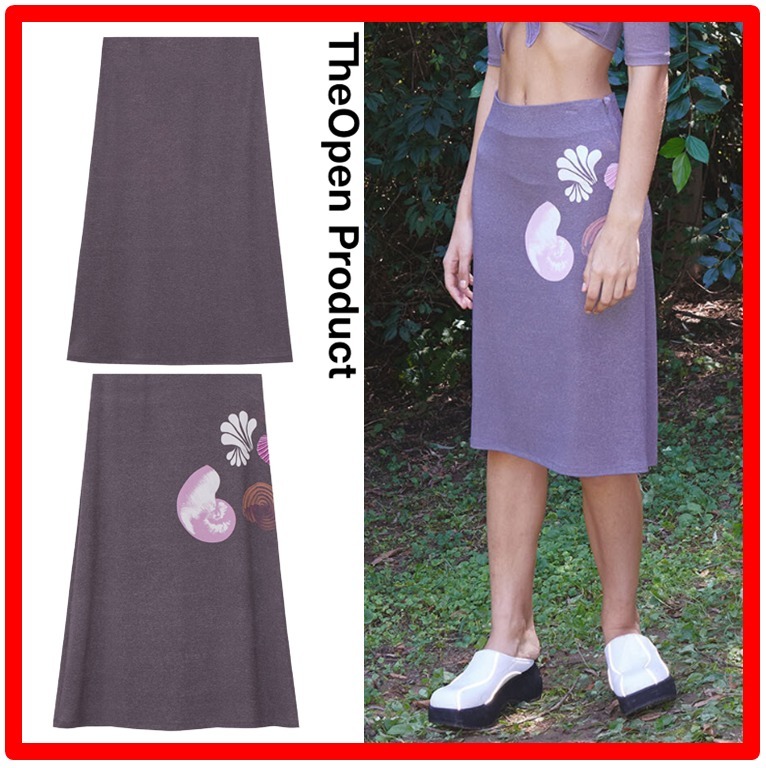 ☆韓国の人気☆【TheOpen Product】☆SEA SHELL MIDI SKIR.T☆