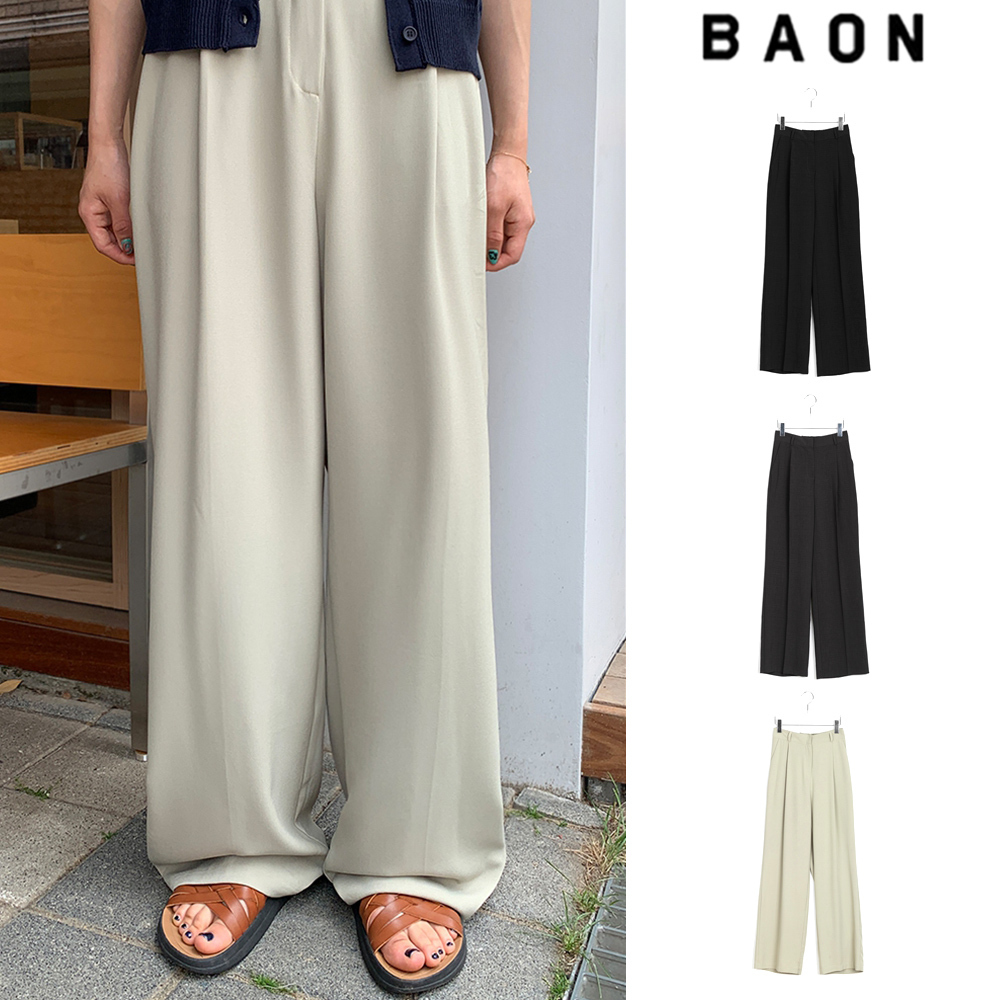 【BAON】Wooton Summer Pintuck Banding Slacks