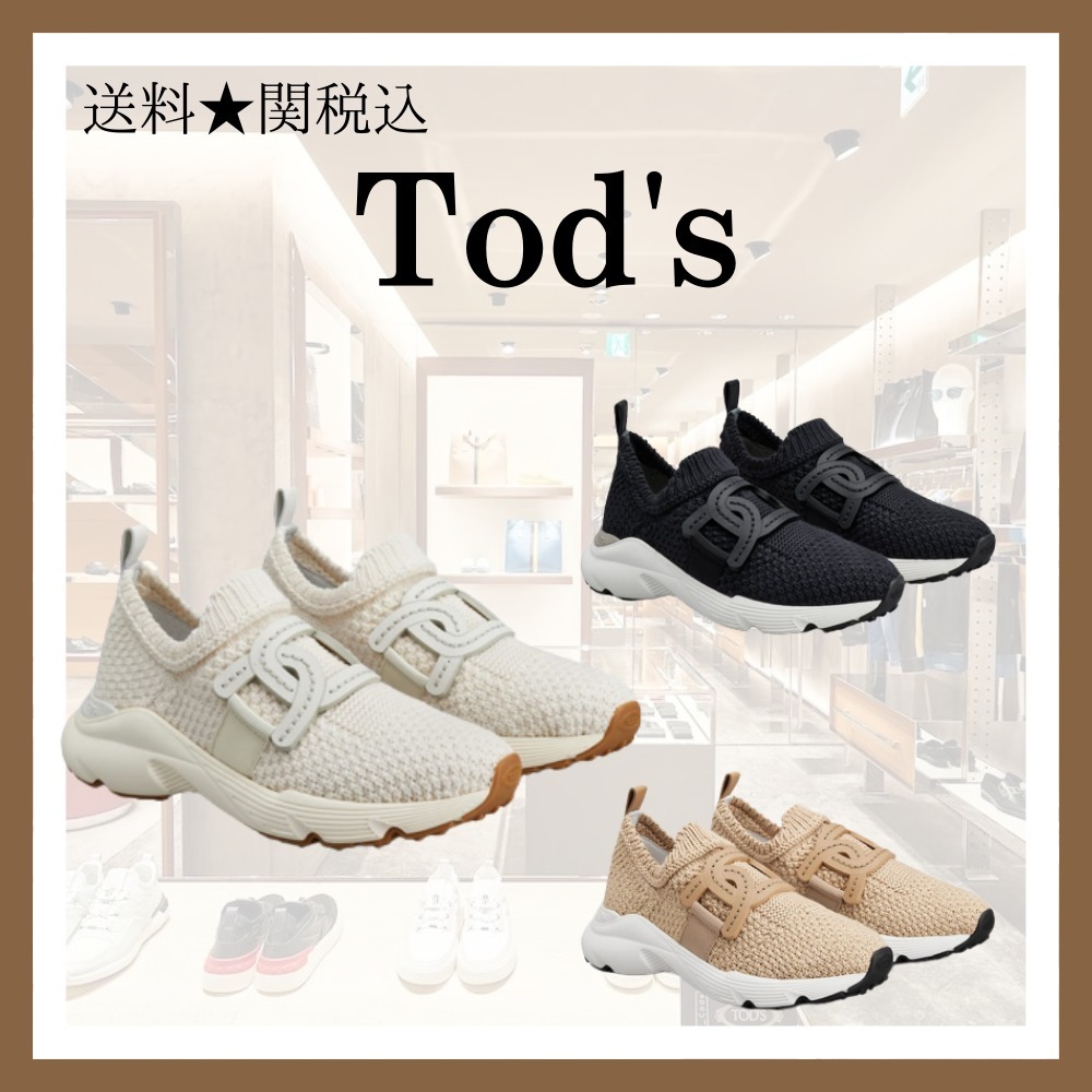 専門店 送料 関税込【Tod´s】チェーントリム スリッポンスニーカー 靴
