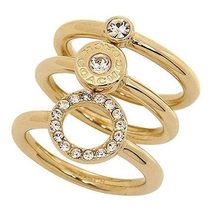 Coach Rings Casual Style Party Style Brass Office Style Elegant Style