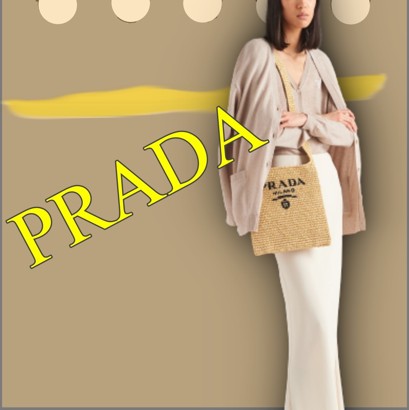 PRADA かぎ針編みのポシェット ミディアム PRADA(プラダ)かぎ針編みショルダーバッグ (PRADA/ショルダー