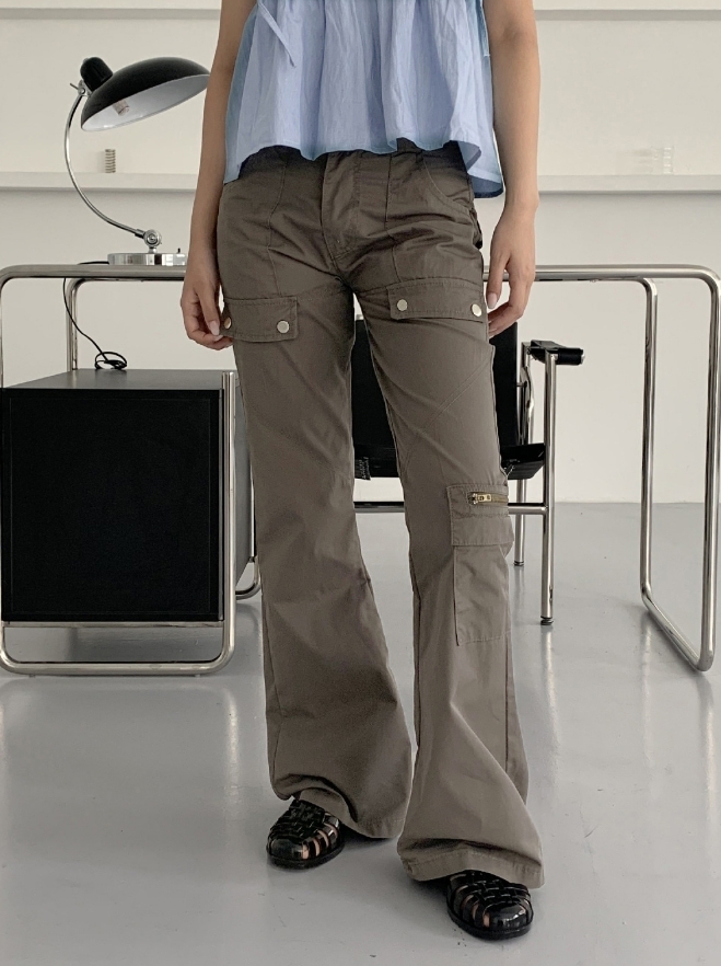 【WONDER WONDER】Larkin Baslock L Bootcut Pocket Cargo Pt