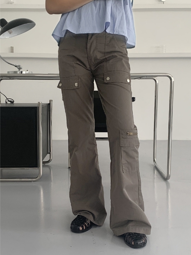【WONDER WONDER】Larkin Baslock L Bootcut Pocket Cargo Pt