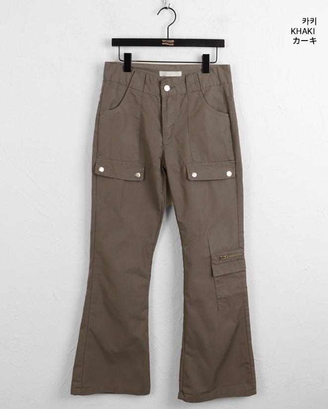 【WONDER WONDER】Larkin Baslock L Bootcut Pocket Cargo Pt