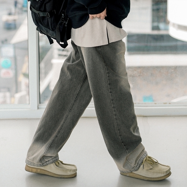 JEMUT正規品★23SS★Dust Washing Wide Denim Pants JEMUT】23SS☆ Dust Washing Wide Denim Pants (Jemut/デニム